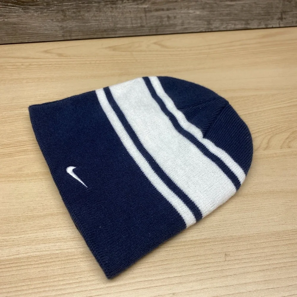 Michigan Hockey Hat Cap Beanie Blue White Nike Wolverines NCAA College Winter